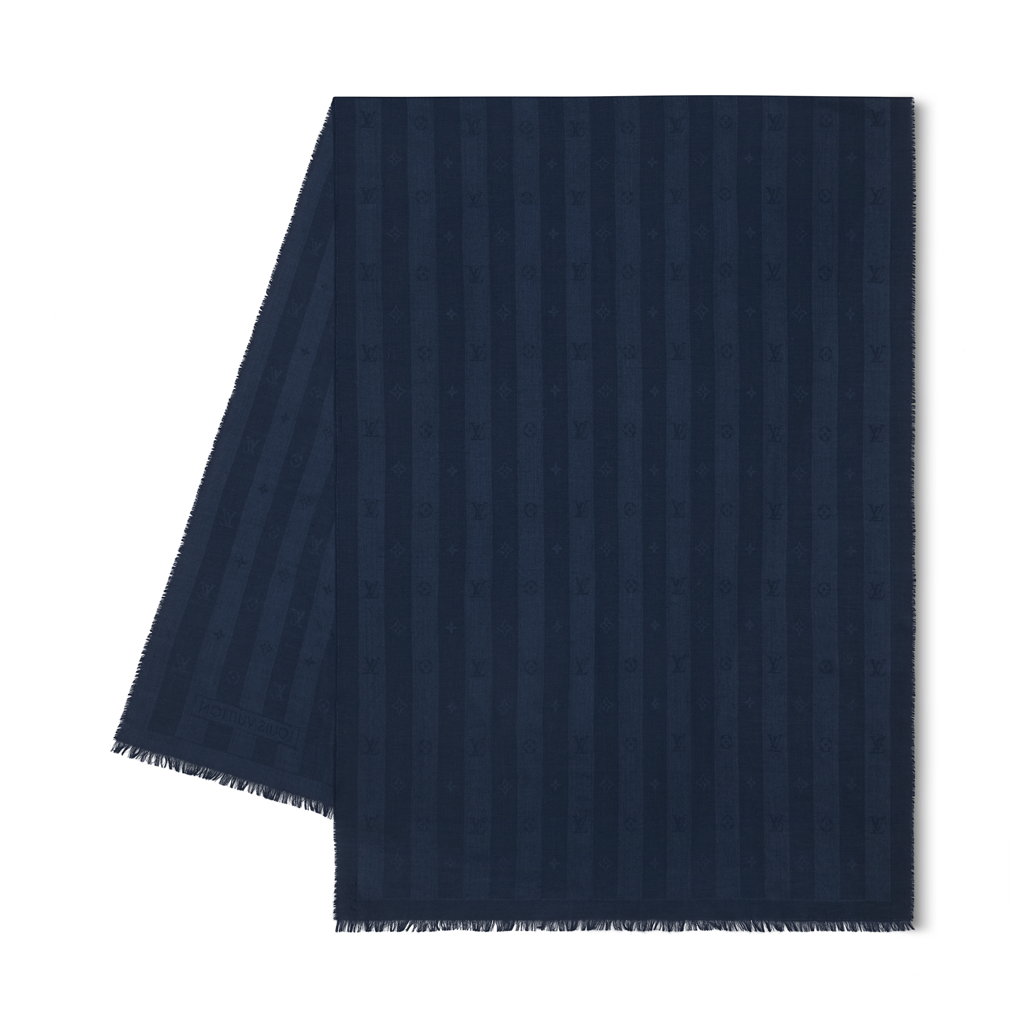 Monogram Stripy Stole - Luxury S00 Blue | LOUIS VUITTON